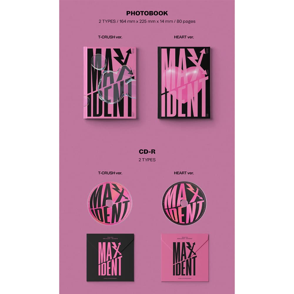 DREAMUS Stray Kids MAXIDENT Standard Edition T-CRUSH Black lyrics paper provides sing-along details