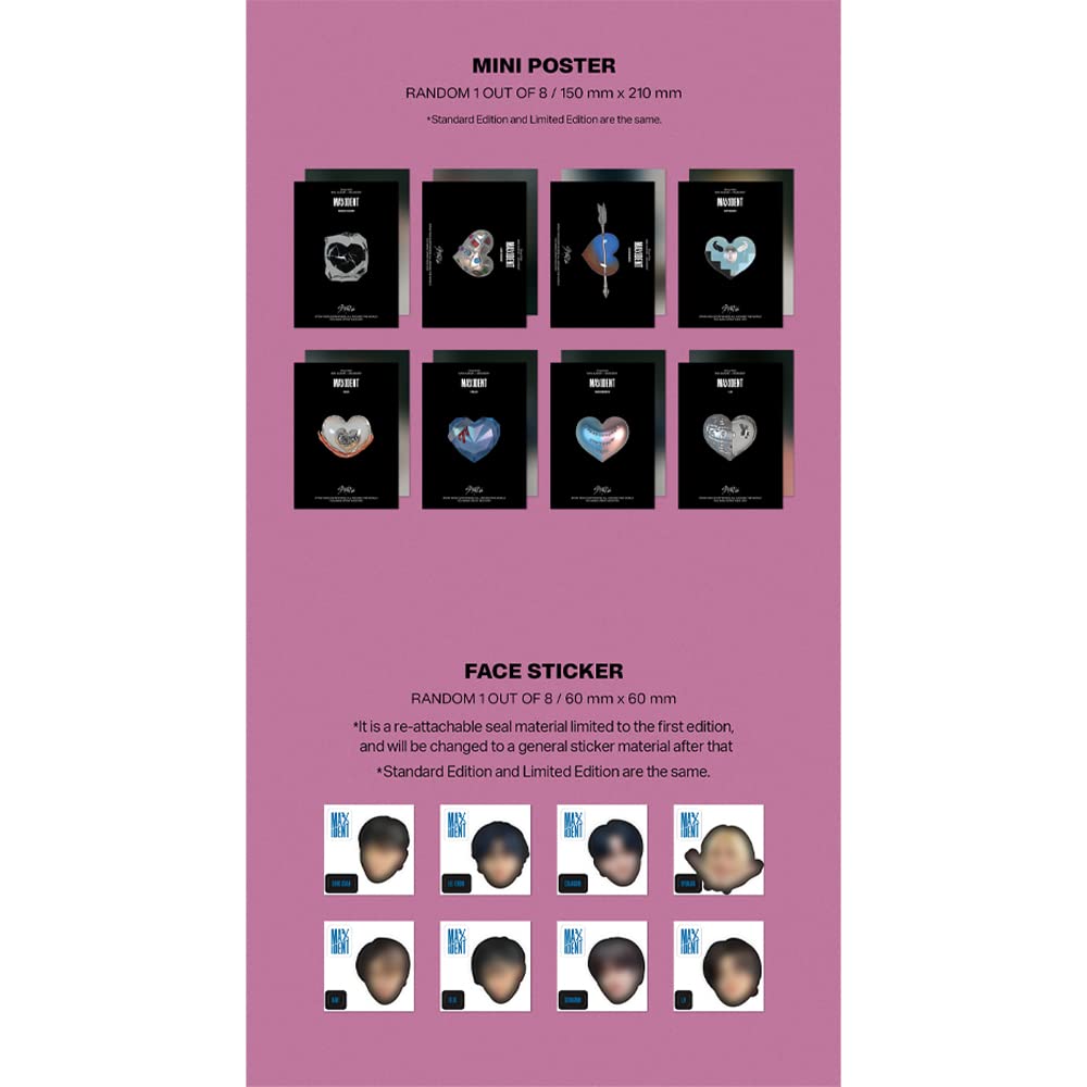 DREAMUS Stray Kids MAXIDENT Standard Edition T-CRUSH Black mini poster brightens shelves