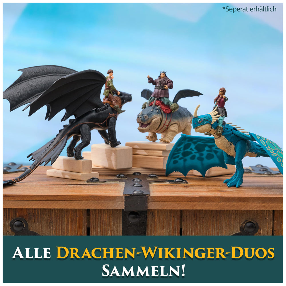 Authentic movie styling of Deadly Nadder and Astrid figures