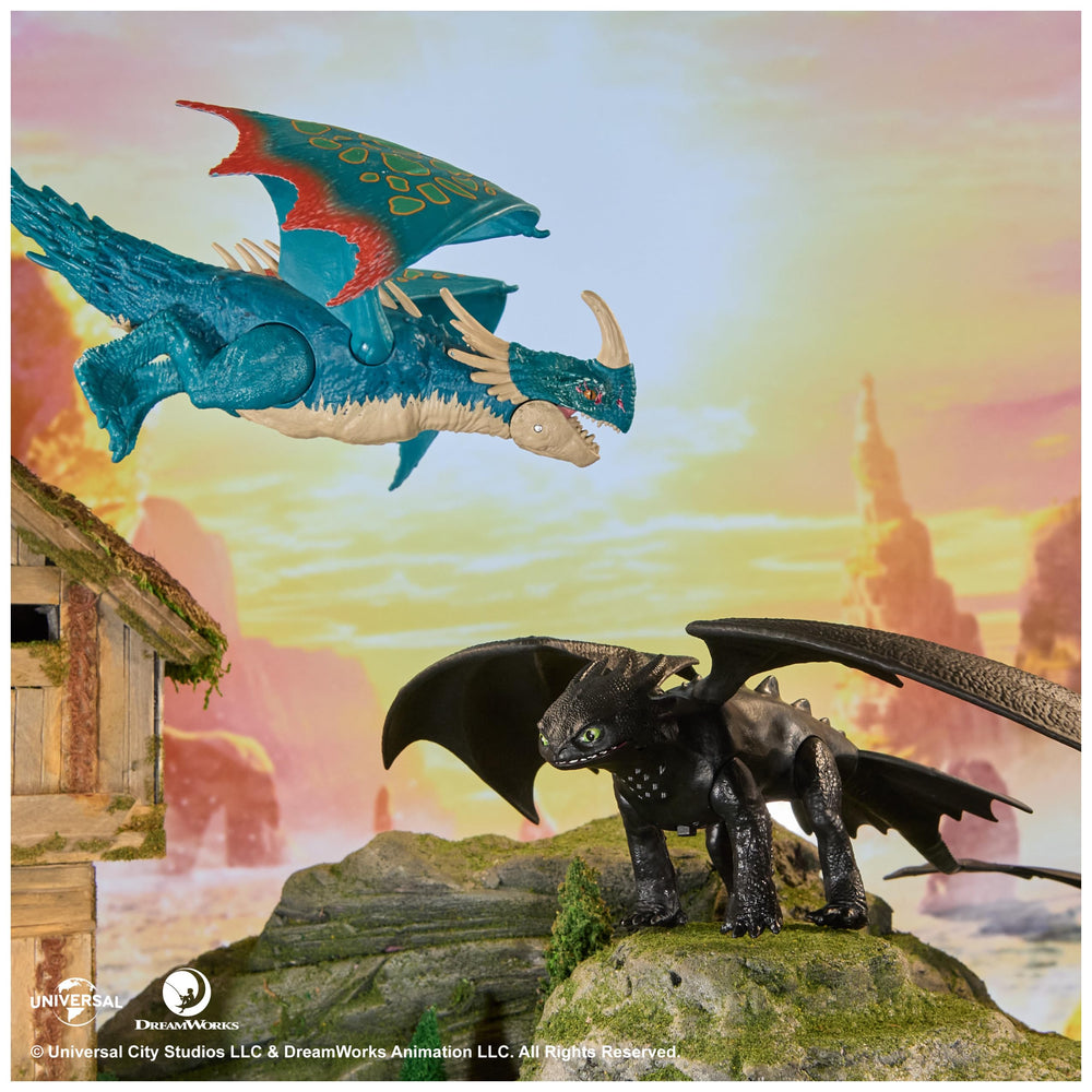 DreamWorks Dragons Fire Blast Deadly Nadder ready for imaginative play scenes