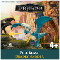 DreamWorks Dragons Fire Blast Deadly Nadder mouth loaded with fire blast accessory for action