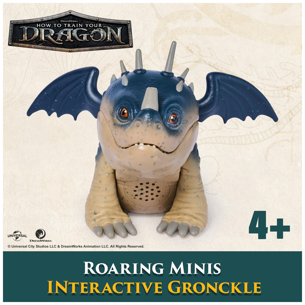 DreamWorks Dragons Roaring Minis Gronckle offers 25 sounds for pretend play.