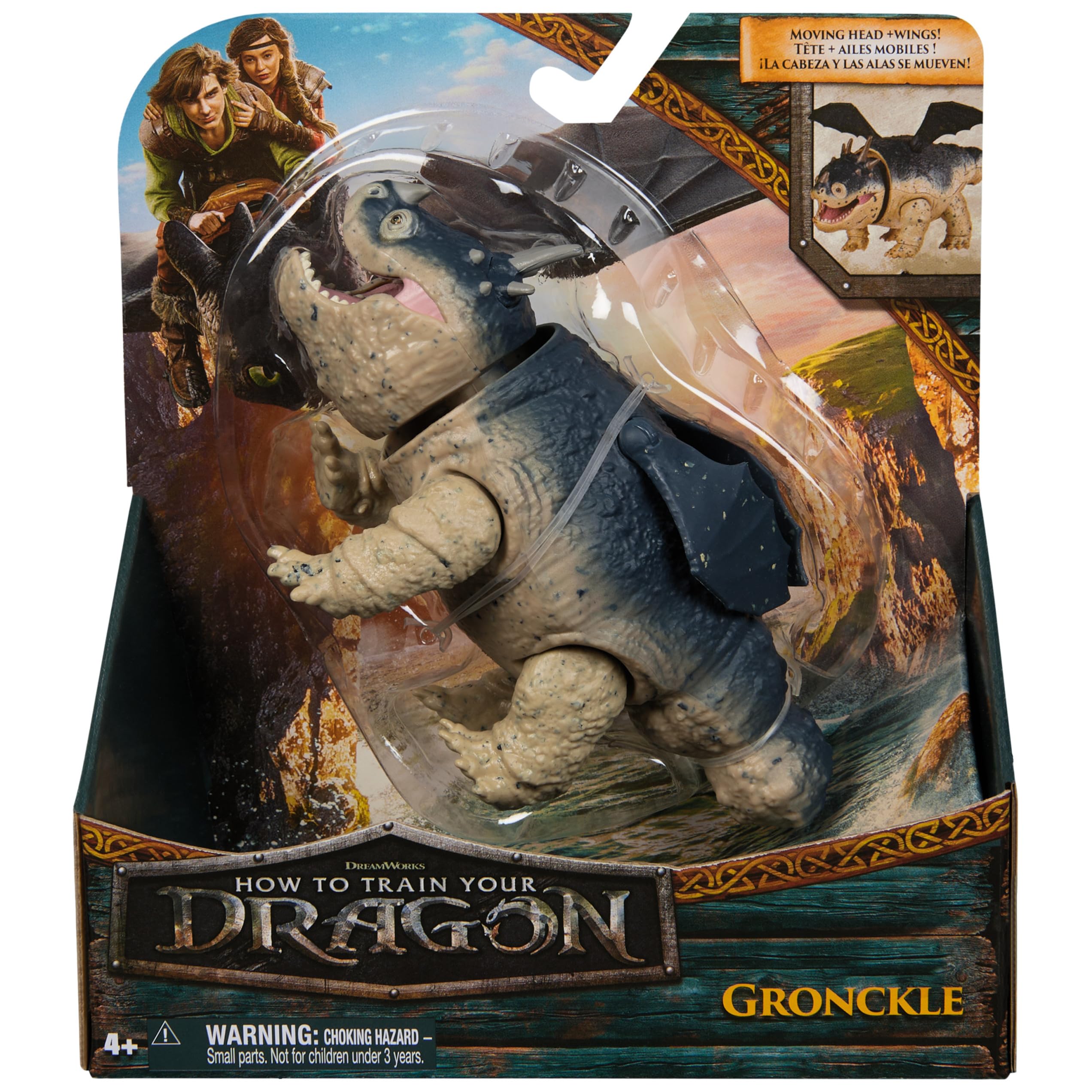 DreamWorks Dragons Gronckle 5-Inch figure showing legs in action for play scenes