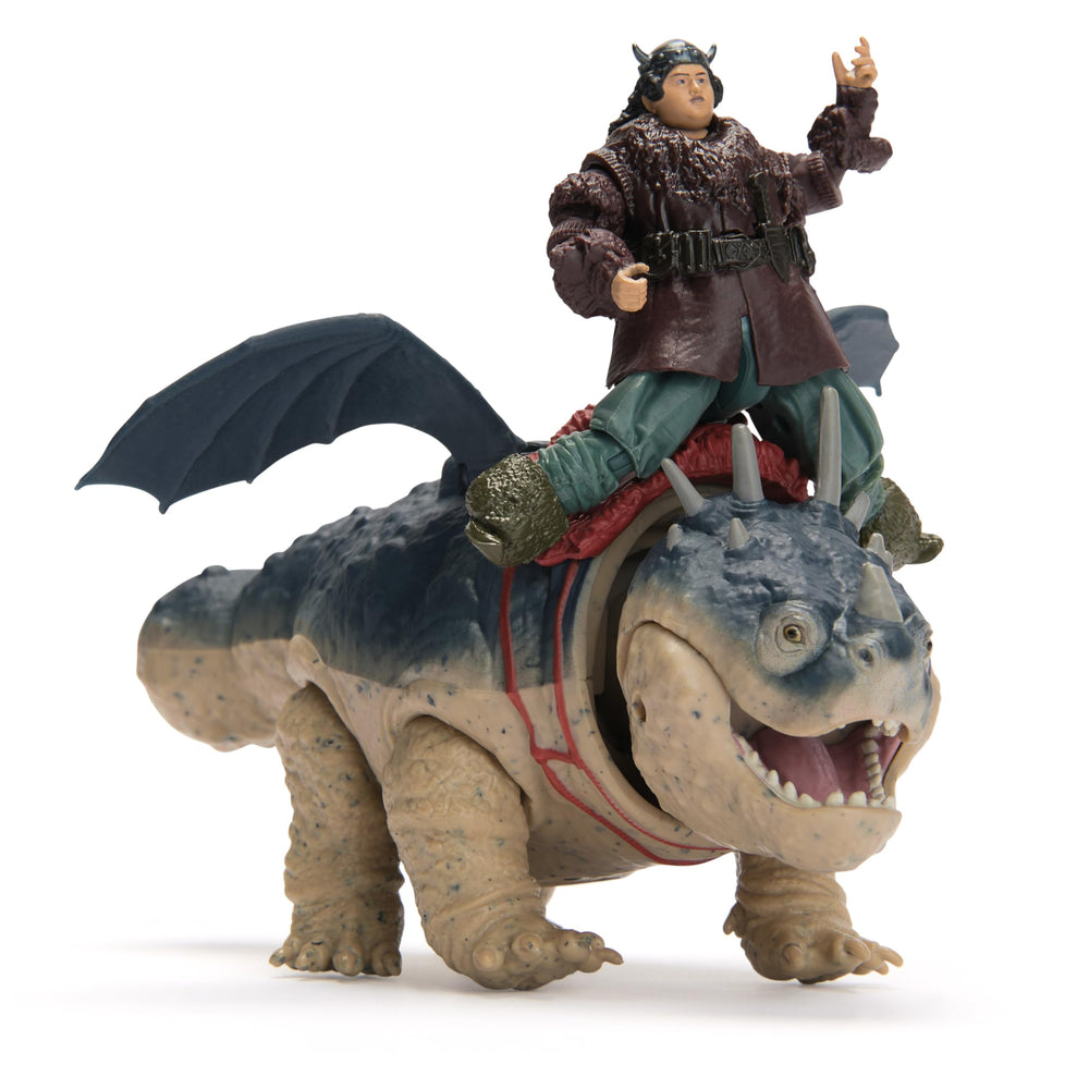 DreamWorks Dragons Gronckle figure with movable wings for imaginative play