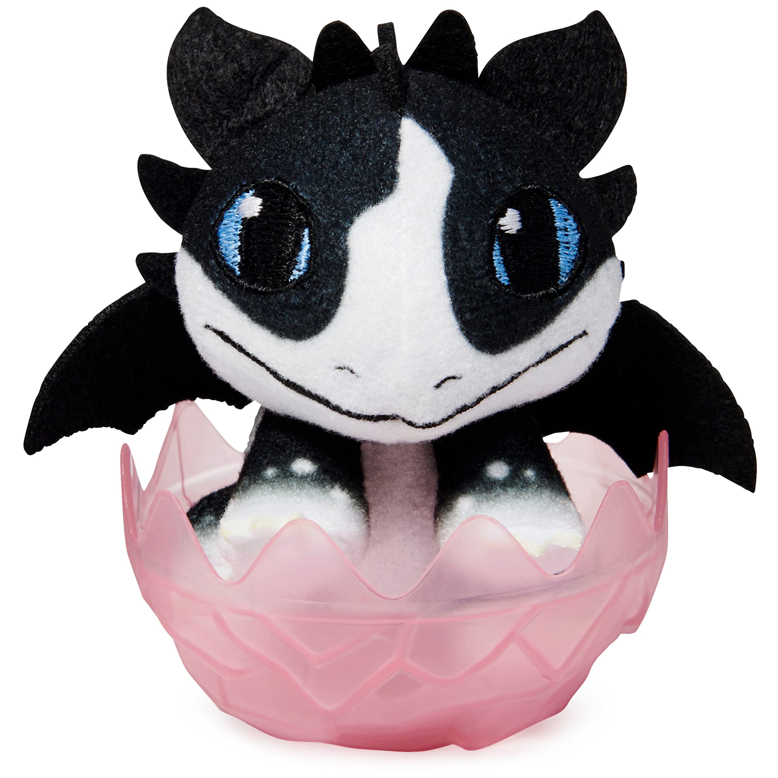 Crystal egg container with dragon inside for portable carry and display.