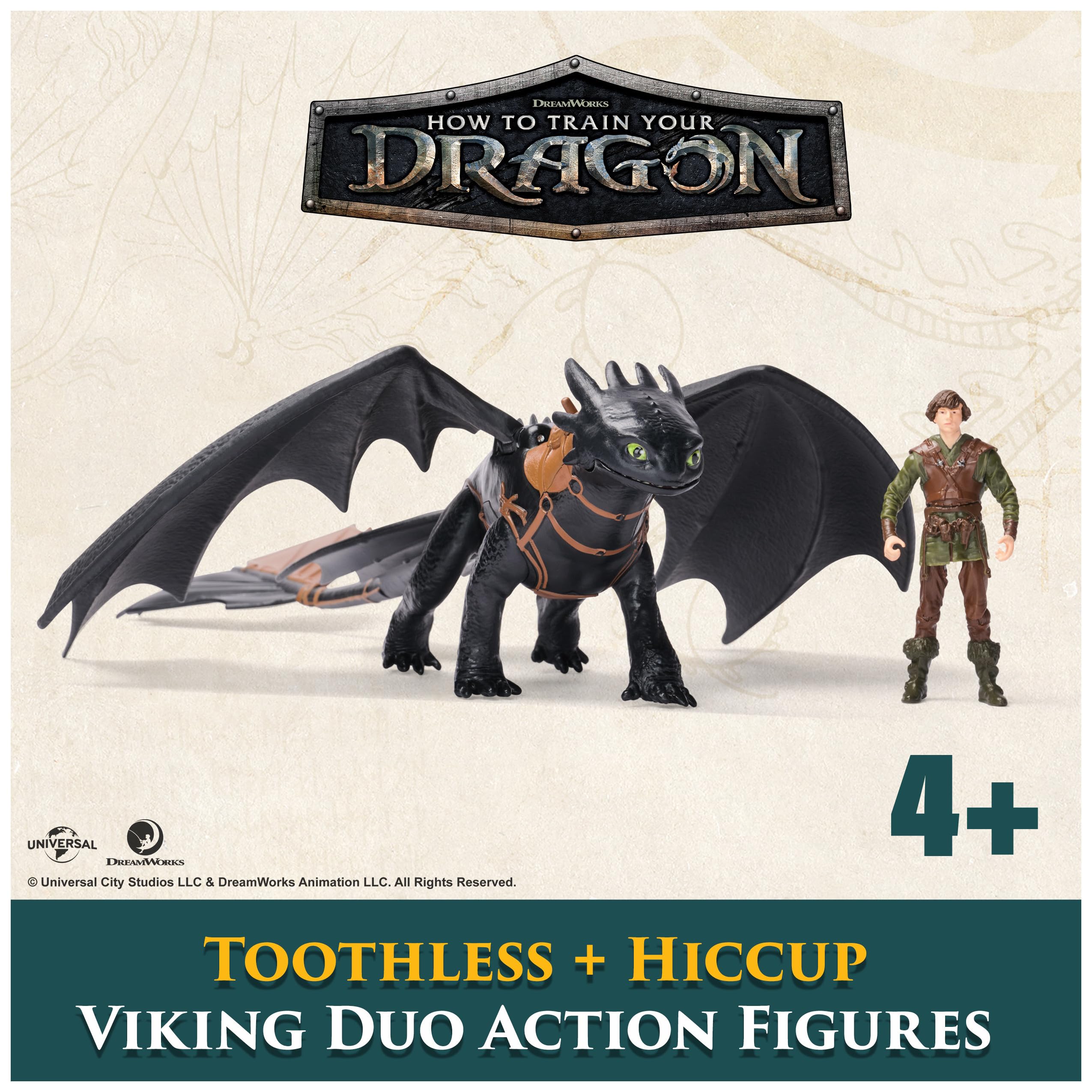 DreamWorks Dragons 13-inch Toothless with movable limbs for action poses