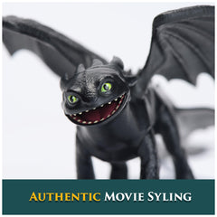 DreamWorks Toothless 9 inch action figure close up scale details for realistic look