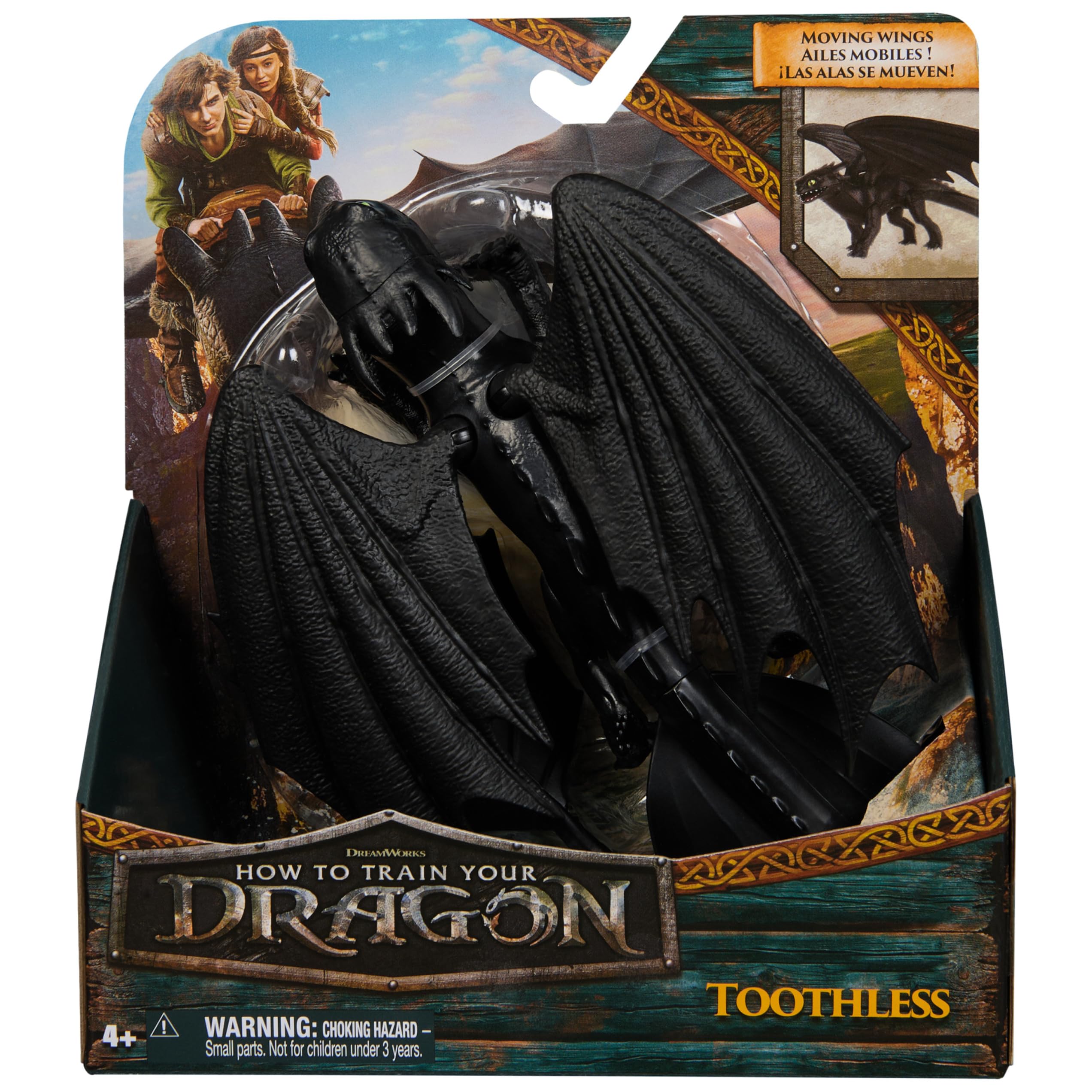 DreamWorks Dragons Toothless 9 inch action figure wings extended for dynamic posing