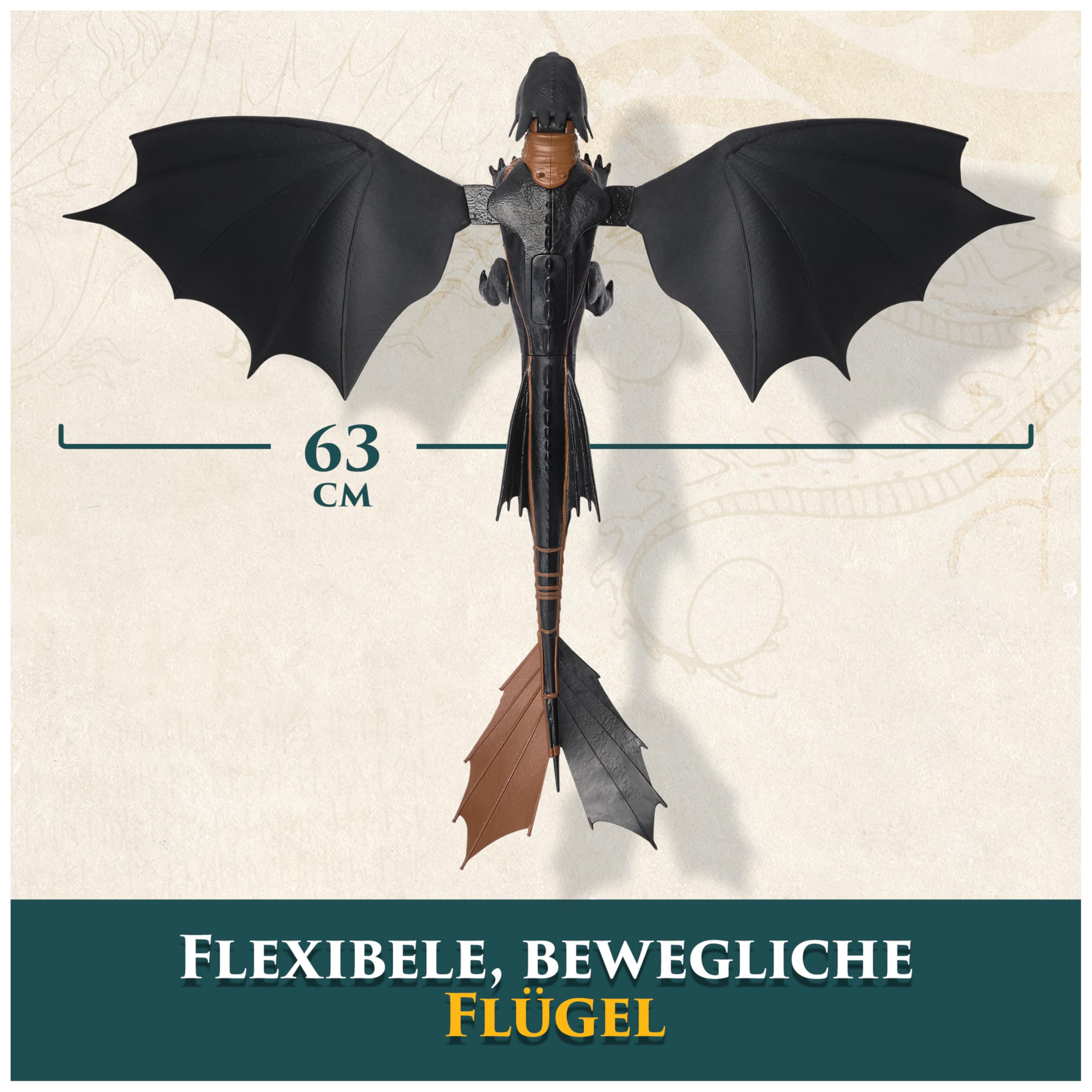 DreamWorks Toothless dive-position wings showcase realistic motion during rescues.