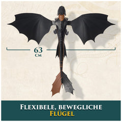 DreamWorks Toothless dive-position wings showcase realistic motion during rescues.