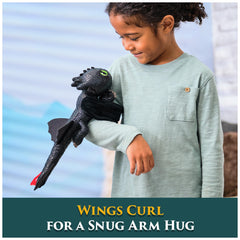 DreamWorks Dragons Toothless fly-action demonstrates back-and-release soaring.