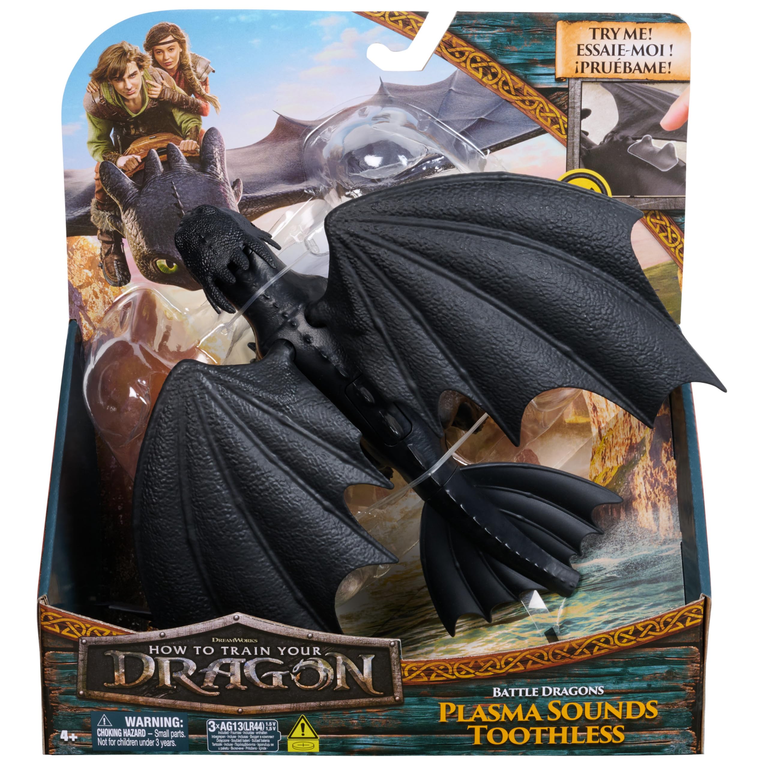 DreamWorks Toothless figure with movable wings and legs for dynamic scenes