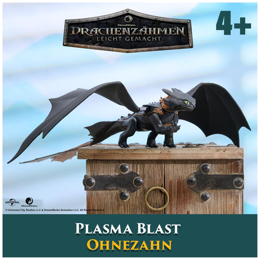 DreamWorks Toothless plasma blast lights create exciting action during pretend battles.