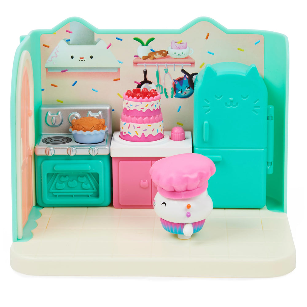 DreamWorks Gabby’s Dollhouse Bakey Kitchen Cakey figure for kitchen-role play.