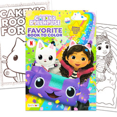 DreamWorks Gabby's Dollhouse coloring pages for kids encourage screen-free, imaginative play