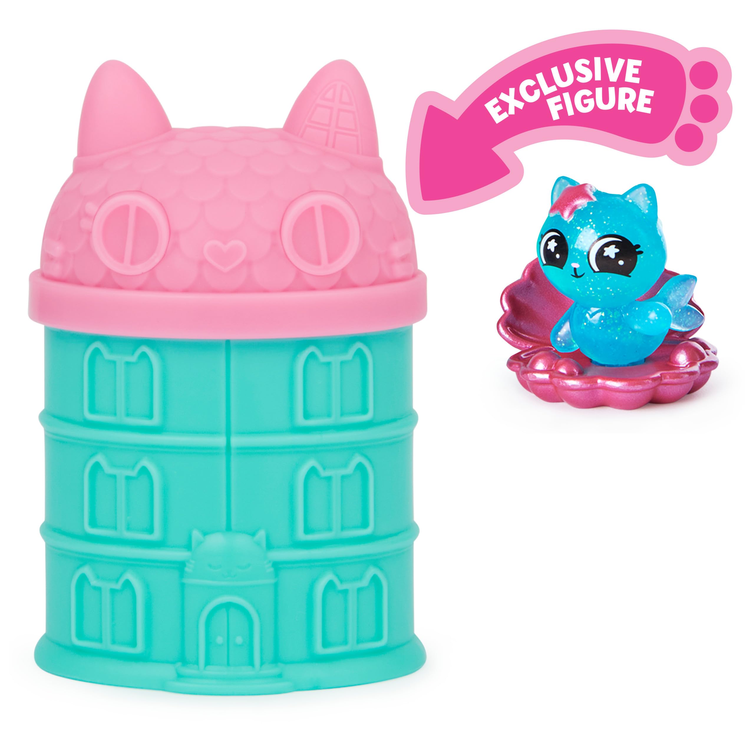 DreamWorks Gabby’s Dollhouse figures on stands ready for mix-and-match adventures.