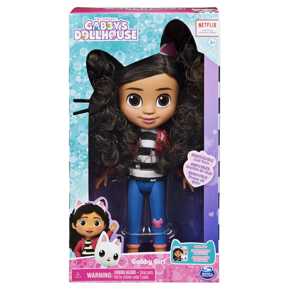 DreamWorks Gabby’s Dollhouse Gabby Girl with removable cat ears for pretend play.