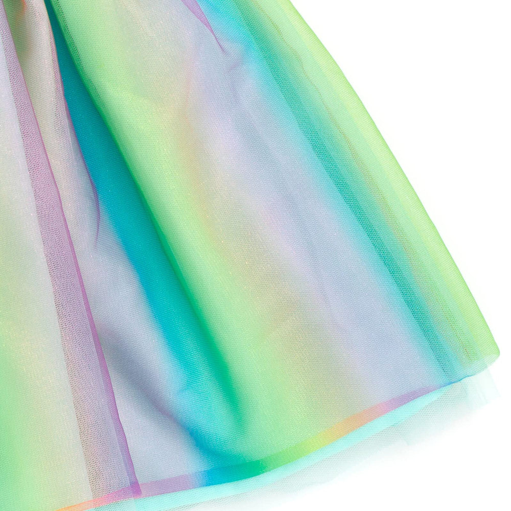 Pull-on closure on the Gabby’s Dollhouse dress for easy dressing
