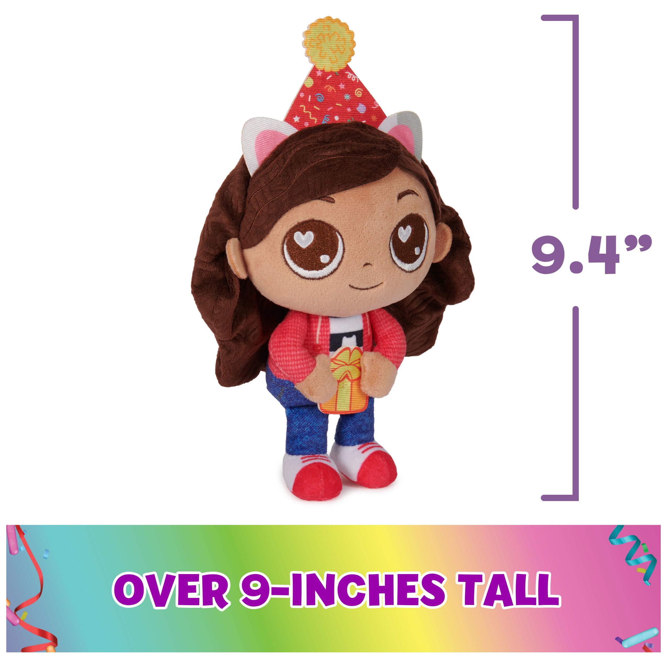 DREAMWORKS Gabby’s Dollhouse Gabby Girl party hat and cape hair sparks imaginative styling.