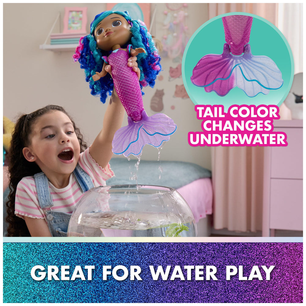 DreamWorks Gabby's Dollhouse Mermaid Gabby with starfish accessory for styling adventures.