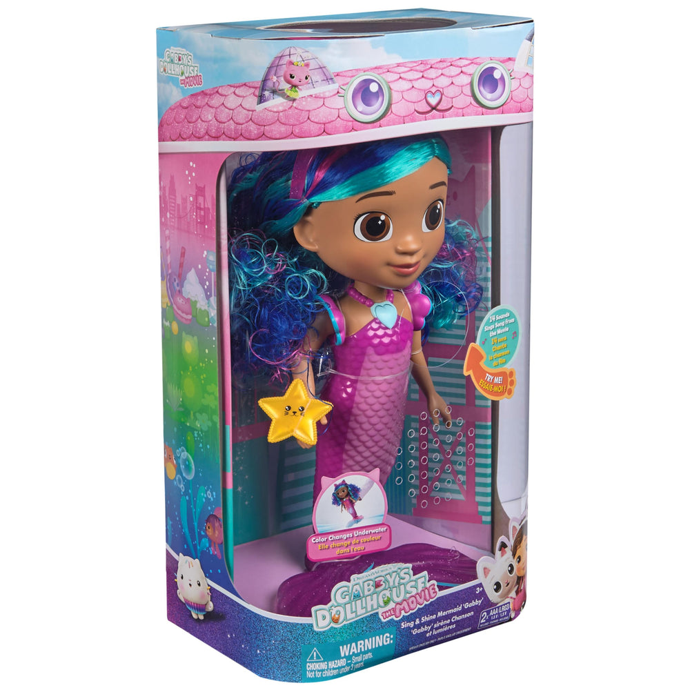 DreamWorks Gabby's Dollhouse Mermaid Gabby is waterproof for water play and baths.