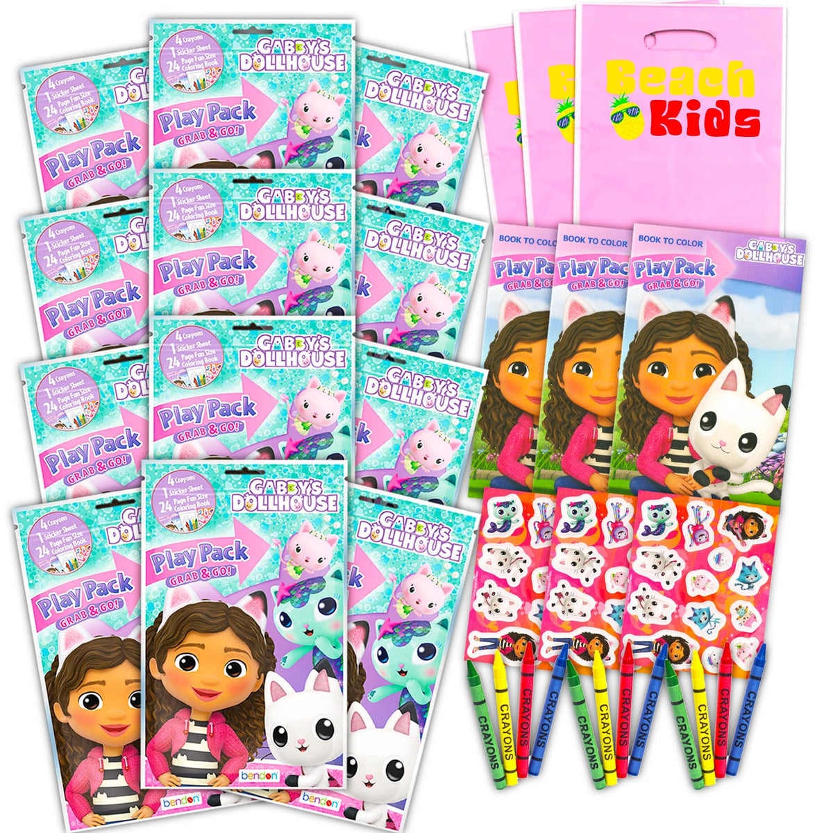 DreamWorks Gabby's Dollhouse Play Pack front view, ideal party favors for kids