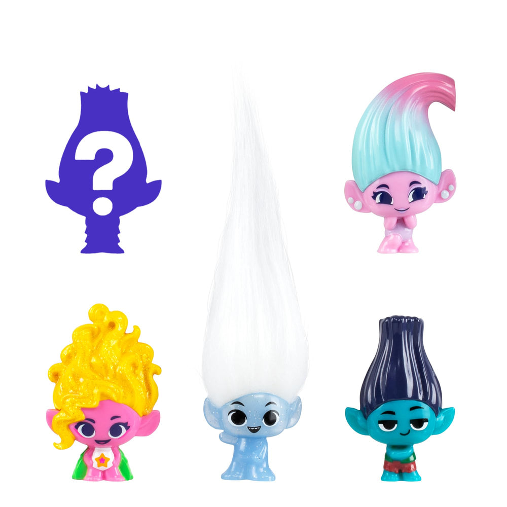 DREAMWORKS TROLLS Mineez 5-pack front view shows four visible Trolls for collection.