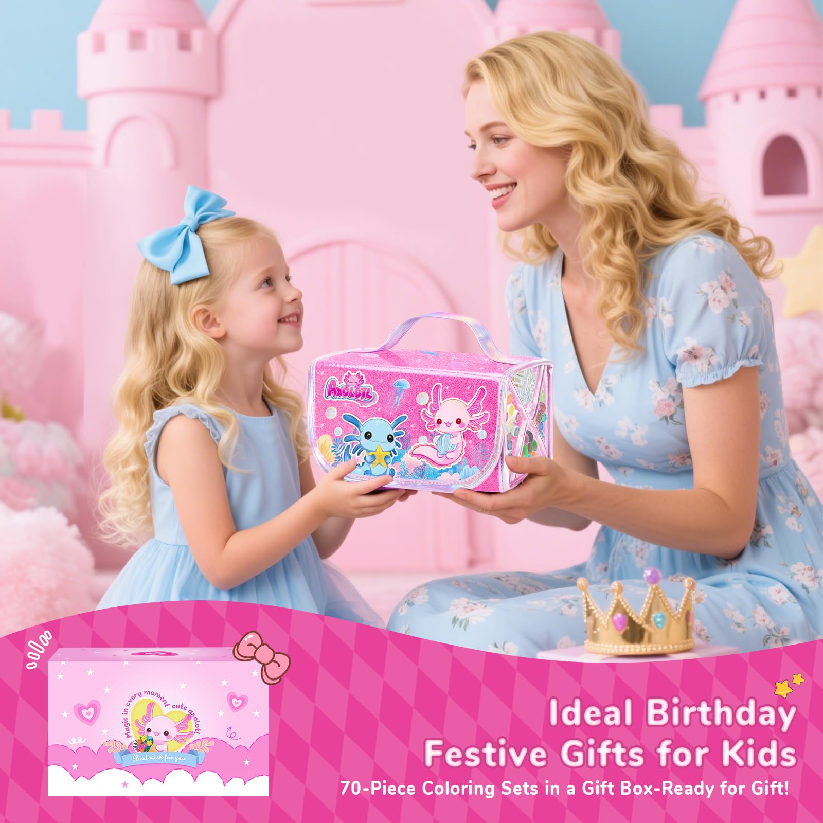 DreamyCandy axolotl travel kit makes art sessions portable and easy.