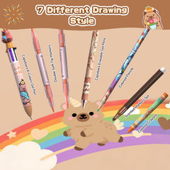 DreamyCandy Capybara scented markers add playful aroma to coloring sessions.