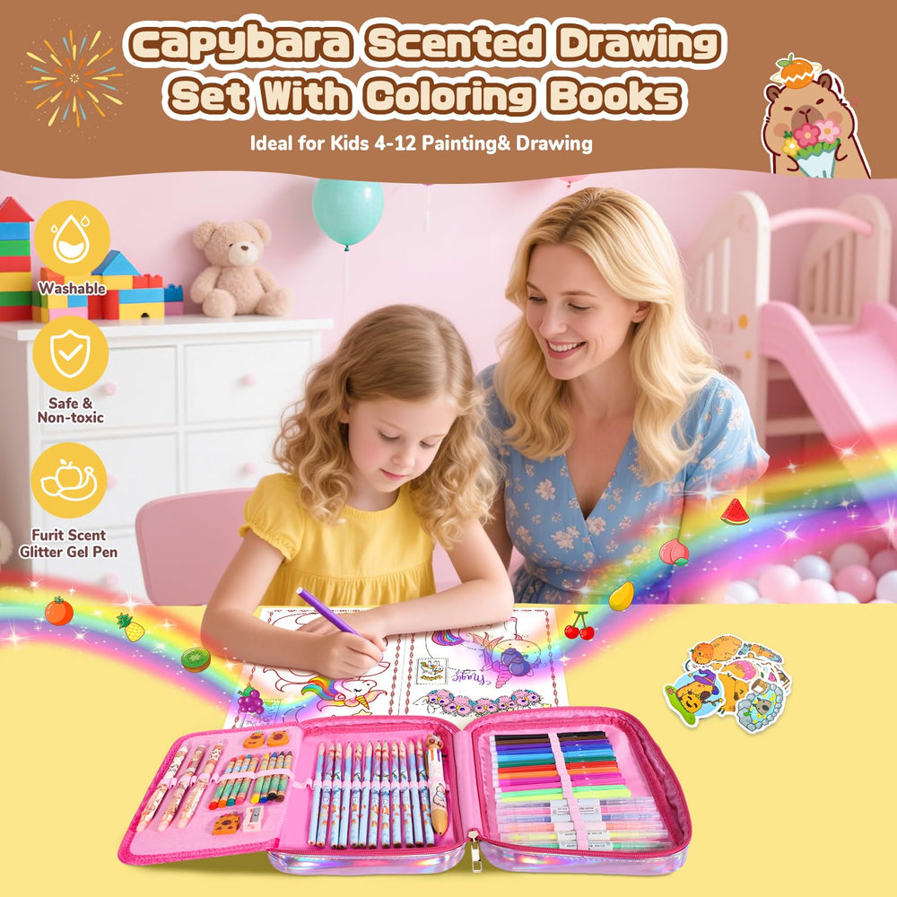 DreamyCandy Capybara stickers pack enhances crafts with fun decoration.