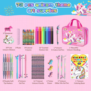 DreamyCandy travel coloring kit with three compartments keeps supplies organized on the go.