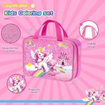 DreamyCandy unicorn gel pens provide shimmering accents on artwork.
