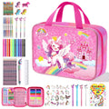 DreamyCandy unicorn washable markers set in a glitter pouch for mess-free coloring.