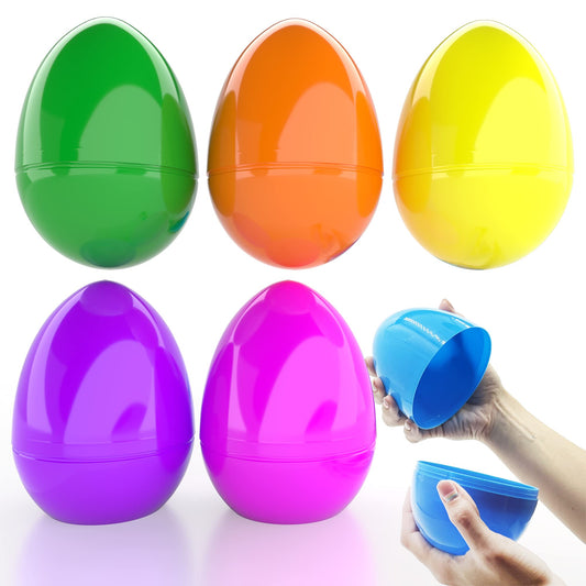 The Dreidel Company 6-inch jumbo fillable Easter egg in bright colors, ideal for party favors.