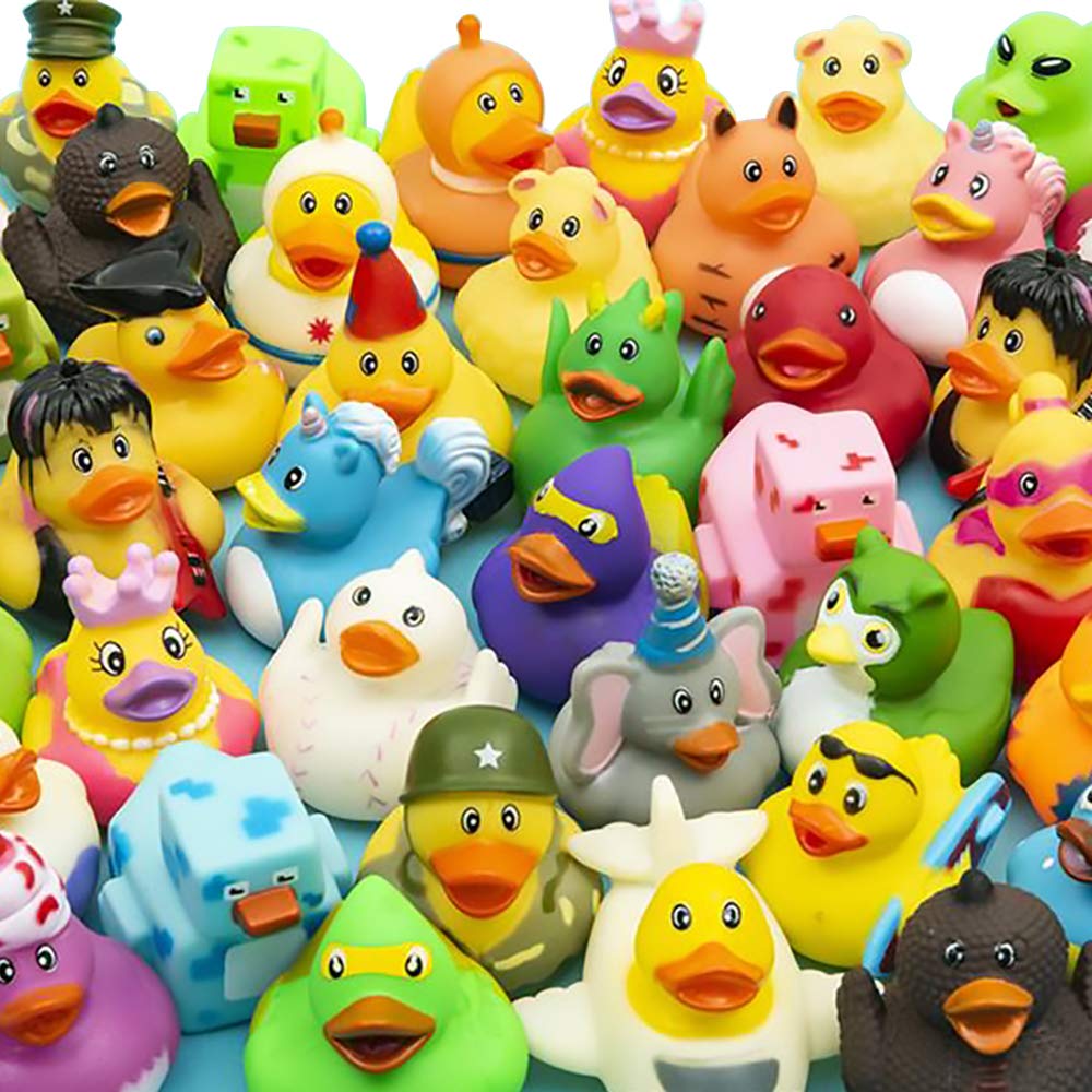Gift bag fillers ducks for party favors by The Dreidel Company.