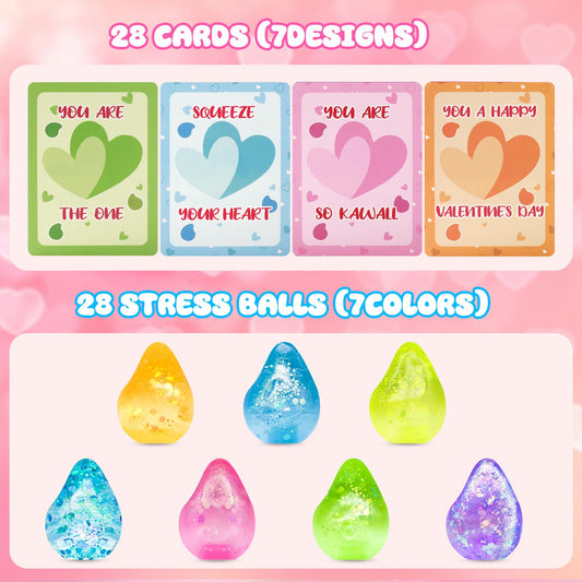 Drephere Dream Drop glitter stress ball in seven colors, slow-rise and durable.