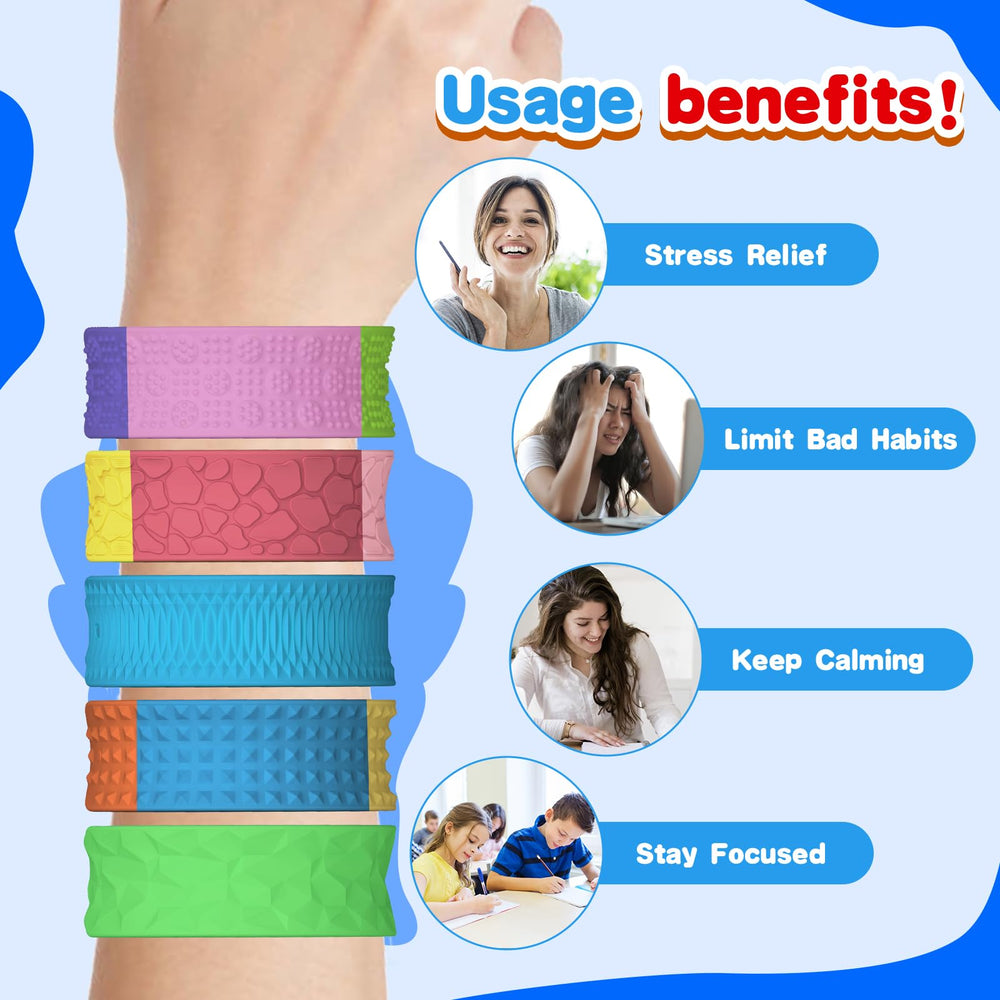 Drephere silicone fidget bracelet offers a soft touch for discreet, on-the-go use