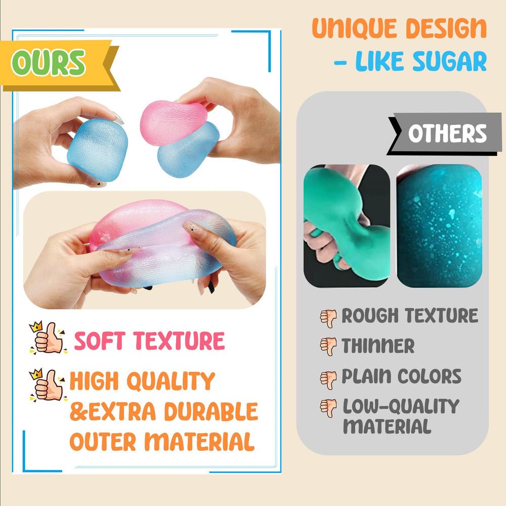 Drephere slow-rise gel ball with clear exterior for mindful squeezes