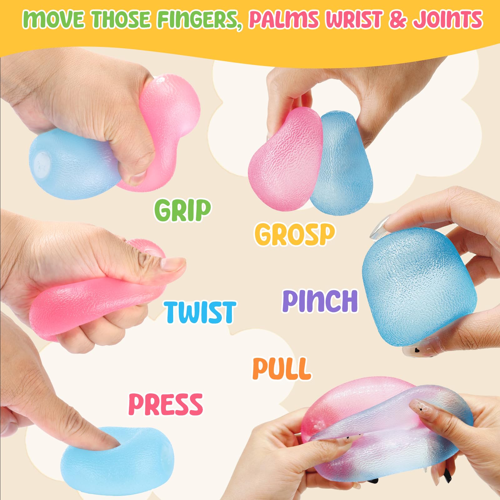Drephere Stress Relief Squeeze Toy supports calm energy with gentle pressure.