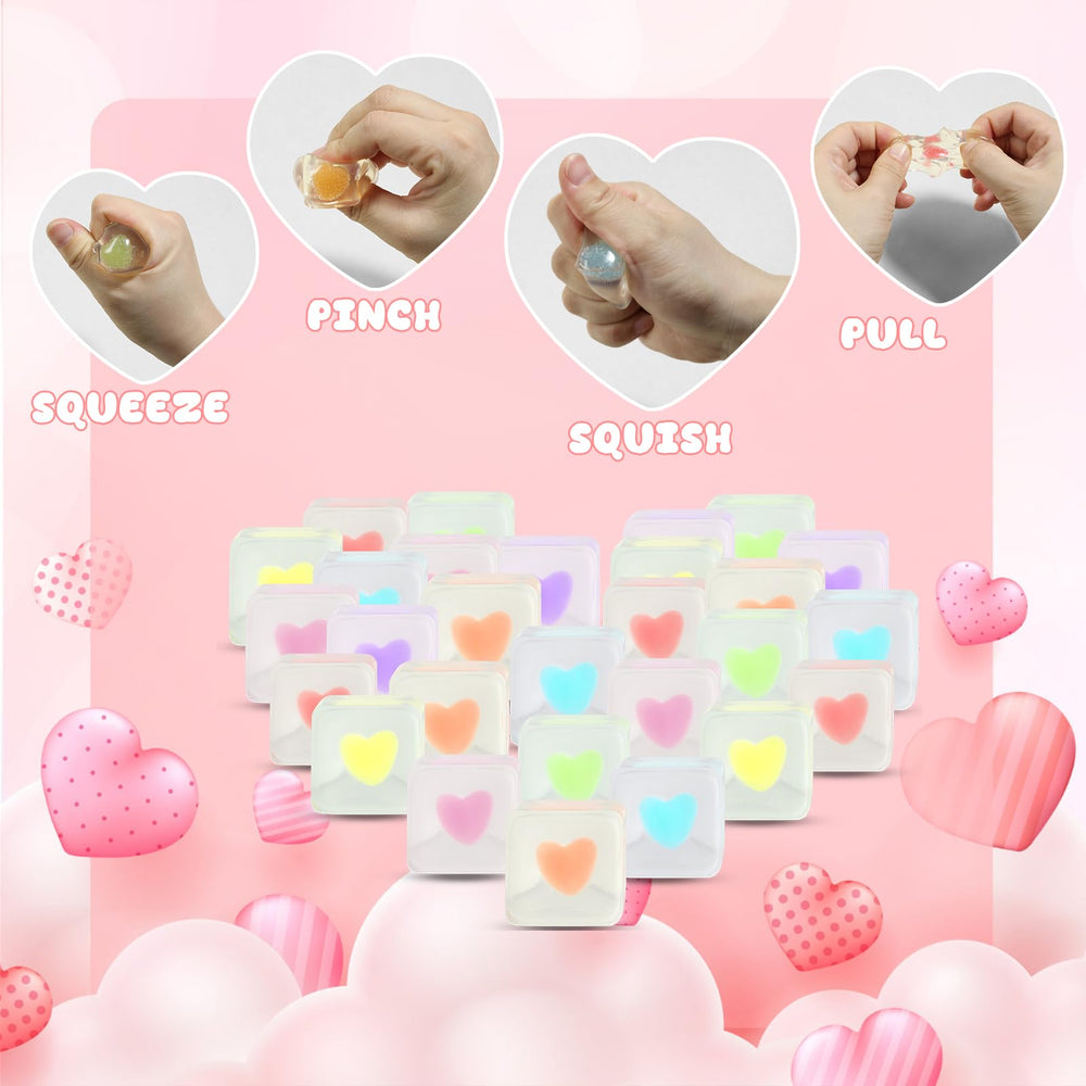 Drephere Valentines heart cubes purple support calm during breaks.