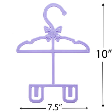 Purple Dress Along Dolly hanger holding a dress securely for easy outfit prep