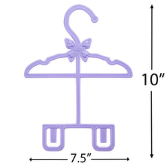 Purple Dress Along Dolly hanger holding a dress securely for easy outfit prep