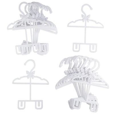 Dress Along Dolly doll full-outfit hangers keep tops and bottoms together for easy organization.