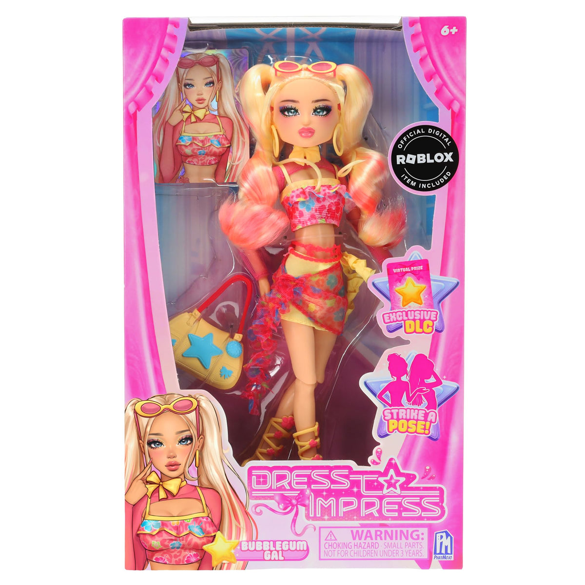 Dress To Impress Bubblegum Gal doll cover art for display and collector appeal