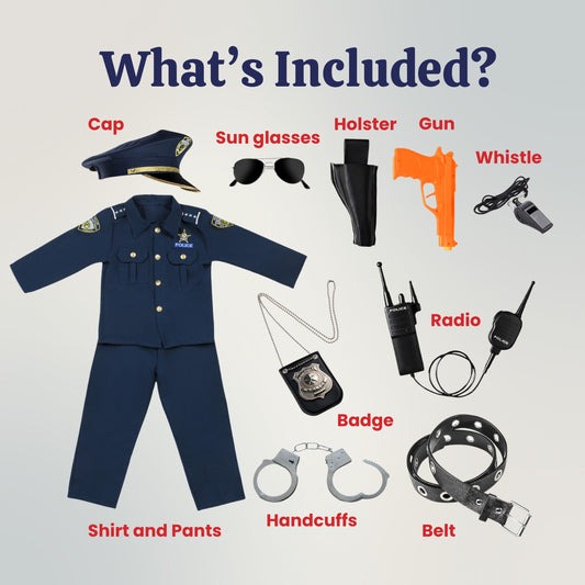Dress Up America police costume pants offering a comfortable fit for play.