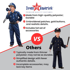 Dress Up America handcuffs and badge add authentic detail to outfits
