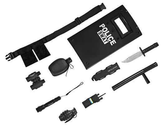 Dress Up America adjustable police belt supporting realistic accessory storage during kid play