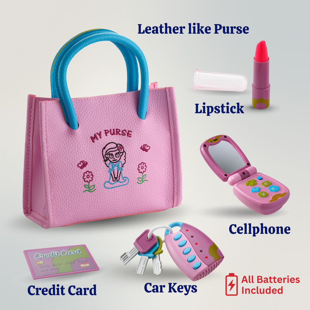 Dress Up America toy cell-phone with lights for interactive pretend calls.