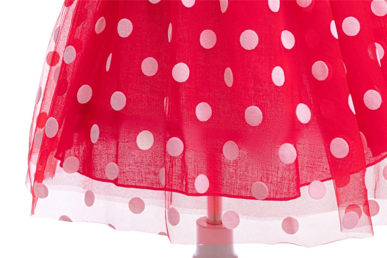 Dressy Daisy dress in red and hot pink offers party-ready style.