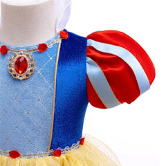 Dressy Daisy yellow satin skirt shows a joyful two-layer design